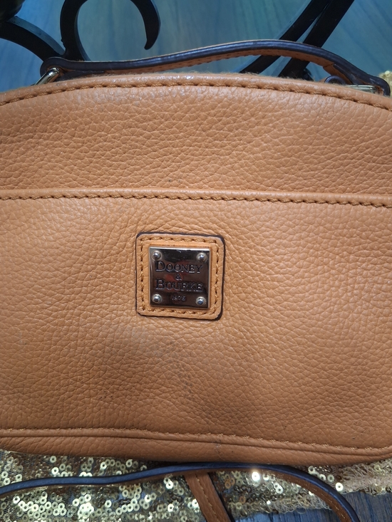 Dooney & Bourke Handbags - Dooney & Bourke Caramel Brown Pebbled Leather Crossbody